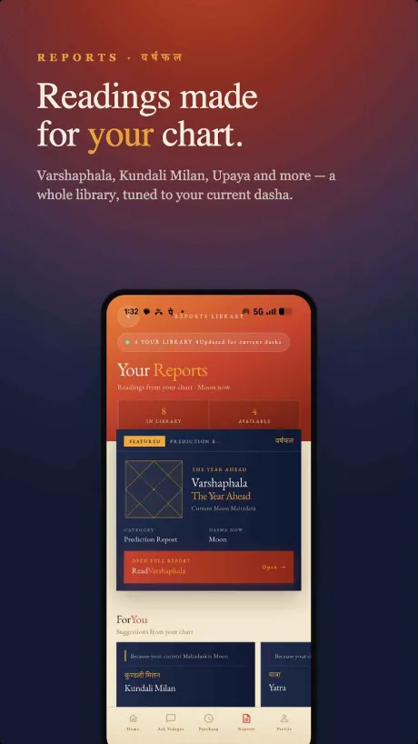 Vedagya reports screen